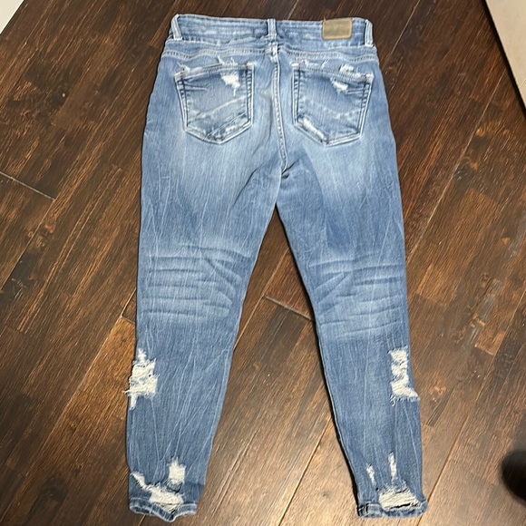 Distressed Blue Women's Jeans - Picture 3 of 3